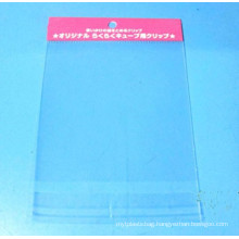 Header customized plastic bag for jewelry